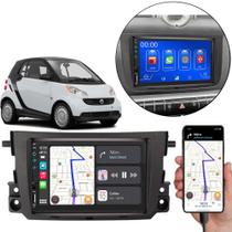 Kit Multimídia Carplay Smart ForTwo 2013 A 2016 7 Pol MP5 Touch-screen + Câmera