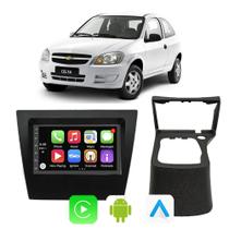 Kit Multimidia Celta 2006 07 08 09 10 11 12 A 2016 7" CarPlay Android Auto Gps Tv Comando Voz Google e Siri - E-Carplay