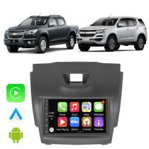 Kit Multimidia Chevrolet S10 Trailblazer 2012 2013 2014 2015 2016 7" CarPlay Android Auto Google Voz Bluetooth - E-Carplay