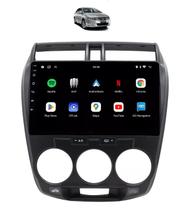 Kit Multimídia City 2009 / 2014 Ar Analogico 10 Pol Android 2/32Gb Gps USB WiFi Rádio Bt - Vision 89101