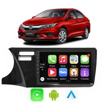 Kit Multimidia City 2015 16 17 18 19 20 2021 2 FUROS 9" Android Auto CarPlay Google Assistente e Siri Tv Online