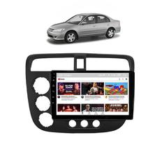 Kit Multimidia Civic 2001 / 2006 9 Pol Carplay AndroidAuto BT USB FM - Roadstar 7009BR
