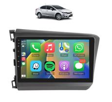 Kit Multimidia Civic LXL LXS LXR G9 2012 / 2014 9 Pol Carplay AndroidAuto BT USB FM - Roadstar 7009BR