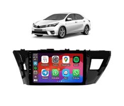 Kit Multimídia Corolla 2015 16 17 GLI Android 9 Pol 2/32Gb Carplay Gps WiFi Rádio Bt - Vision 8990CP