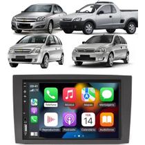 Kit Multimídia Corsa Montana Meriva Vectra 7 Pol CarPlay AndroidAuto USB SD Rádio Bt