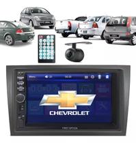 Kit Multimídia Corsa Montana Mold Preta 7 Pol Carplay AndriodAuto Usb SD BT FM - 7810HCPAA FirstOption - FIRST OPTION