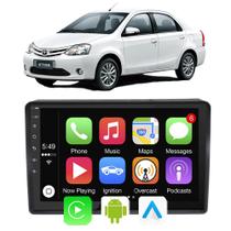 Kit Multimidia Etios 2013 14 15 16 17 18 19 2020 9" CarPlay Android Auto Google Assistente Tv Online Bluetooth Gps - E-Carplay