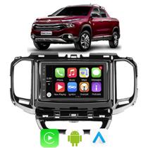 Kit Multimidia Fiat Toro 2016 17 18 19 20 21 22 2023 7" CarPlay Android Auto Tv Online Waze