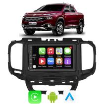 Kit Multimidia Fiat Toro 2016 17 18 19 20 21 22 2023 7" CarPlay Android Auto Tv Online Waze