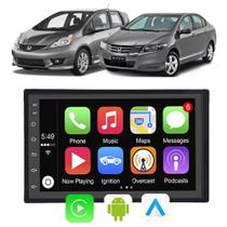Kit Multimidia Fit 2004 05 06 07 08 09 10 11 2012 City 2009-2014 7" CarPlay Android Auto Bluetooth GSP