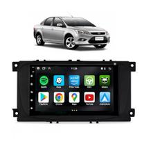 Kit Multimídia Focus 2009 / 2013 Mold Preta 7 Pol CarPlay AndroidAuto USB Bt FM - 708BR Roadstar