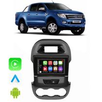 Kit Multimidia Ford Ranger 2012 2013 2014 2015 2016 7" CarPlay Android Auto Google Voz Siri Wifi