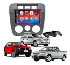 Kit Multimídia Gol Parati Saveiro G4 2005 / 2014 Mold Graf 7 Pol CarPlay AndroidAuto USB Bt FM - 708BR Roadstar