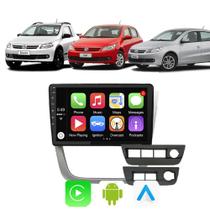 Kit Multimidia Gol Saveiro Voyage G5 2008 2009 2010 2011 2012 9" Polegadas CarPlay Android Auto Tv Online - E-Carplay