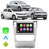 Kit Multimidia Gol Voyage G6 Saveiro G6 2013 14 15 2016 7" CarPlay Android Auto Voz Google Siri Tv