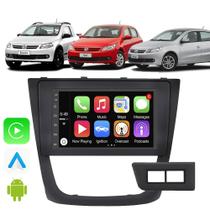 Kit Multimidia Gol Voyage Saveiro G5 2008 2009 2010 2011 2012 7" Android-Auto/Carplay Voz Google TV