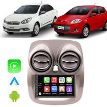 Kit Multimidia Grand Siena 2012 13 14 15 16 17 18 19 20 2021 7" Android Auto CarPlay Voz Google Siri Tv Online Gps - E-Carplay