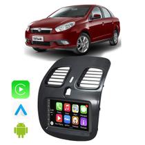 Kit Multimidia Grand Siena 2013 14 15 16 17 18 19 20 2021 7" Android Auto CarPlay Voz Google Siri Tv Online Gps - E-Carplay