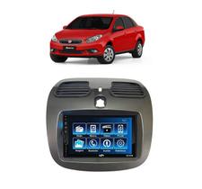 Kit Multimídia Grand Siena Mold Champanhe 12 / 19 Mp5 2din Bt Usb Fm Leitor SD