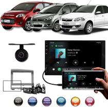 Kit Multimidia H-Tech HT-3000 Fiat Palio/Siena/Idea/Strada/Palio Weekend 2003 a 2012 + Câmera de Ré + Moldura