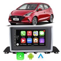 Kit Multimidia HB20 2020 2021 2022 2023 2024 7" Android Auto CarPlay Voz Google Siri Tv Bluetooth