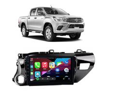 Kit Multimídia Hilux SRV SRX 2017 / 2024 sem DVD Android 9 Pol 2/32Gb Carplay Gps - Vision 8990CP