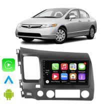 Kit Multimidia Honda Civic 2007 08 09 10 2011 9" Android Auto CarPlay Bluetooth Google Assistente e Siri