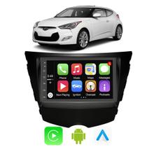 Kit Multimidia Hyundai Veloster 2011 12 13 14 15 2016 7" CarPlay Android Auto Comando Por Voz Google Siri