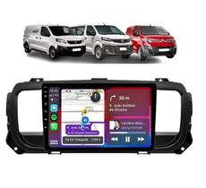 Kit Multimidia Jumpy Expert Scudo 2017 / 2024 9 Pol Carplay AndroidAuto USB BT FM - Roadstar 7009BR