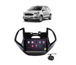 Kit Multimídia Ka 2014 / 2017 Mold Black 7 Pol CarPlay AndroidAuto USB Radio Bt