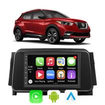 Kit Multimidia Kicks 2016 2017 2018 2019 2020 2021 2022 7" Android Auto CarPlay Voz Google Siri Tv Online - E-Carplay