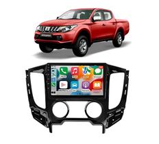 Kit Multimidia L200 Triton 2016 / 2024 Ar Analogico 9 Pol Carplay AndroidAuto - Roadstar 7009BR