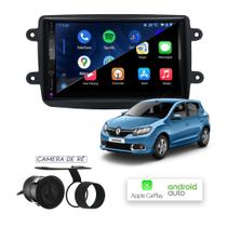Kit Multimídia MP10 CarPlay e Android Auto Sandero 2004/... Kit Multimídia MP10 CarPlay e Android Auto Sandero 2004/...