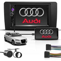 Kit Multimídia Mp5 2 Din 7" Bt Espelha Audi A3 2007 a 2011