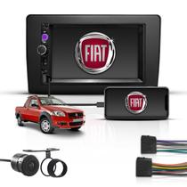 Kit Multimídia Mp5 2 Din 7" Bt Espelha Fiat Strada 1996/2005