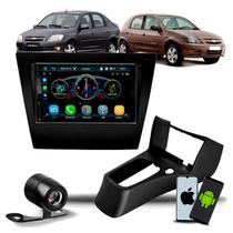 Kit Multimidia MP5 7 Roadstar Tela 7 com CarPlay e Android Auto Moldura 2din Celta G2 2006 a 2015 Camera de Re