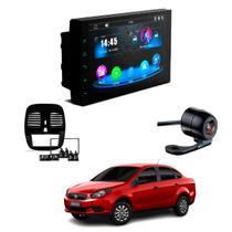 Kit Multimídia Mp5 Faaftech 7" + Câmera de Ré Borboleta + Moldura 2Din Grand Siena 2012 2013 2014 2015 2016 2017 2018