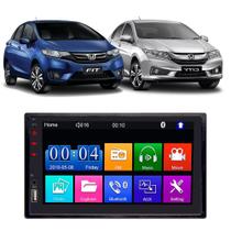 Kit Multimídia Mp5 Fit City 2015 2016 2017 2018 2019 2020 2021 7 Polegadas USB SD Bluetooth