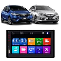 Kit Multimídia Mp5 Fit City 2015 2016 2017 2018 2019 2020 2021 7 Polegadas USB SD Bluetooth