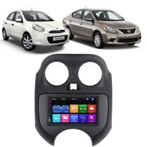 Kit Multimídia Mp5 Nissan March Versa 2011 2012 2013 7 Polegadas Espelhamento Android e IOS
