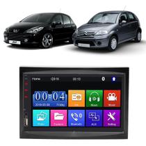 Kit Multimídia Mp5 Peugeot 307 Citroen C3 2003 A 2010 7 Polegadas Espelhamento Android IOS Tela