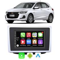 Kit Multimidia Onix 2020 2021 2022 2023 2024 7" Android Auto CarPlay Voz Google Siri Tv Online Bluetooth