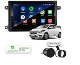 Kit Multimídia Onix Prisma Joy 7 Pol CarPlay AndroidAuto USB BT FM - FirstOption 8100 - First Option