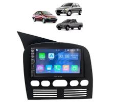 Kit Multimídia Palio Siena Strada 1996 / 2000 7 Pol CarPlay AndroidAuto USB BT FM - 7810HCPAA First Option