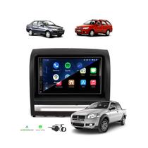 Kit Multimídia Palio Siena Strada Idea 2005 06 07 08 09 10 2011 Carplay AndroidAuto Sem Fio 8100 First Option