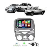 Kit Multimídia Palio Strada Siena Fire C/ AR 2002 / 2014 7 Pol CarPlay AndroidAuto Sem Fio 8100 FirstOption