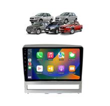Kit Multimídia Palio Strada Siena Idea 2005 / 2011 Prata 9 Pol Carplay AndroidAuto - Roadstar 7009BR