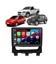Kit Multimídia Palio Week Strada Siena 2012 / 2019 9 Pol CarPlay AndroidAuto USB Bt Fm - Roadstar