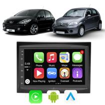 Kit Multimidia Peugeot 307 Citroen C3 2002 2003 2004 A 2011 2012 7" Android Auto CarPlay Tv Online