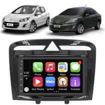 Kit Multimidia Peugeot 308 408 2012 2013 2014 2015 2016 7" Android Auto CarPlay Voz Google Siri Tv Online